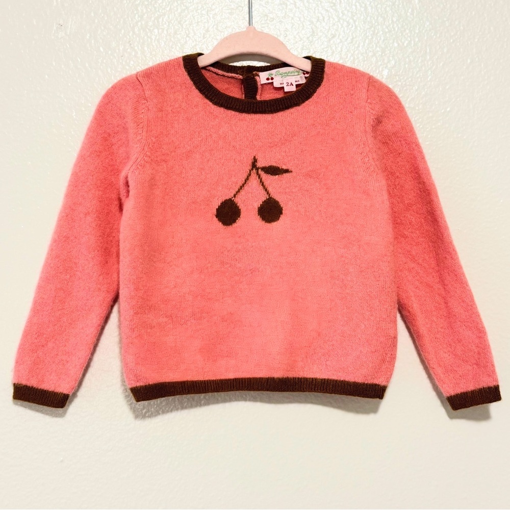 Bonpoint cherry sweaters 100% Cashmere 2A